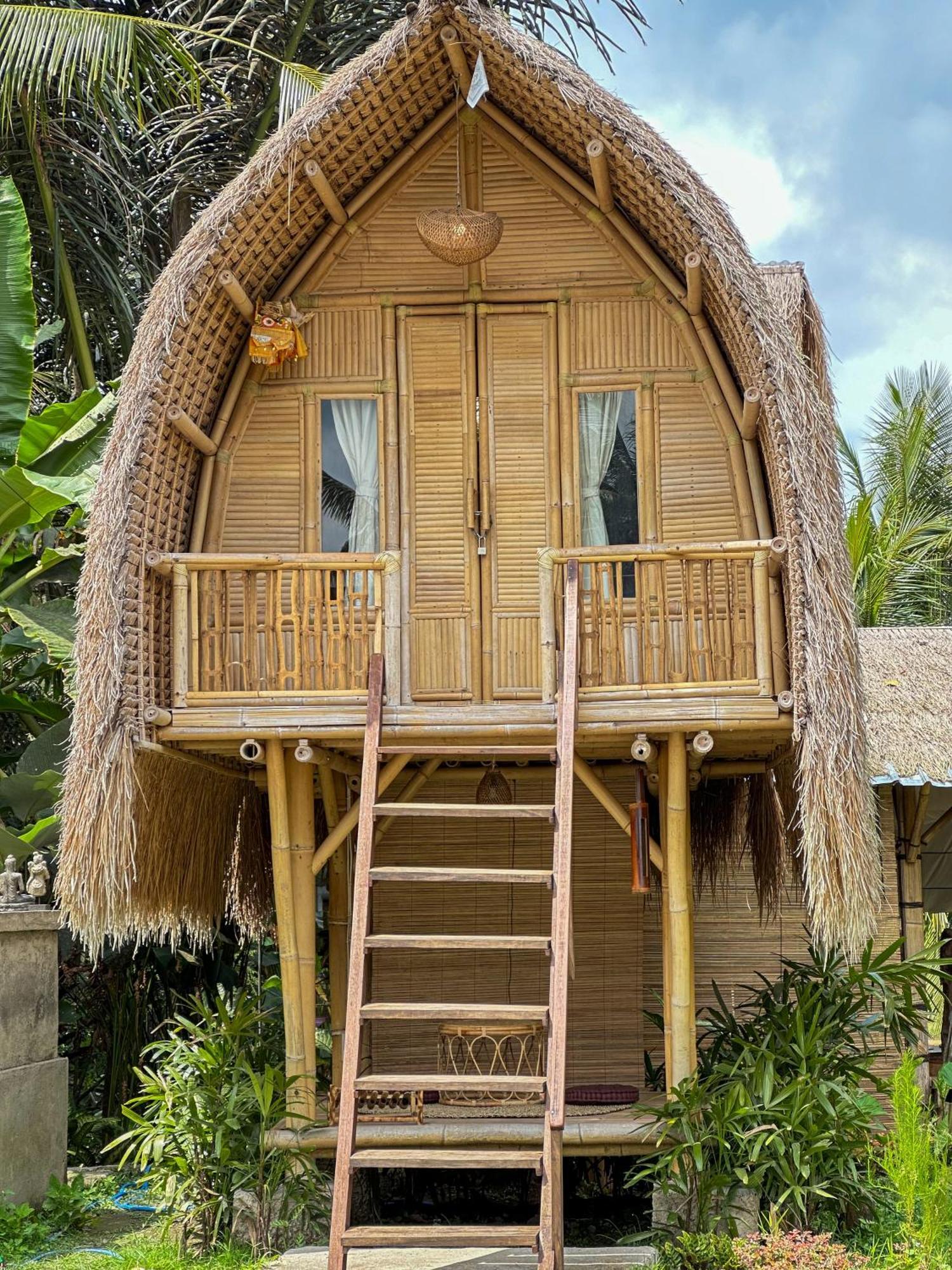 Kawig Bamboo House - Ricefield View, Eco Bamboo Home Tampaksiring Kültér fotó