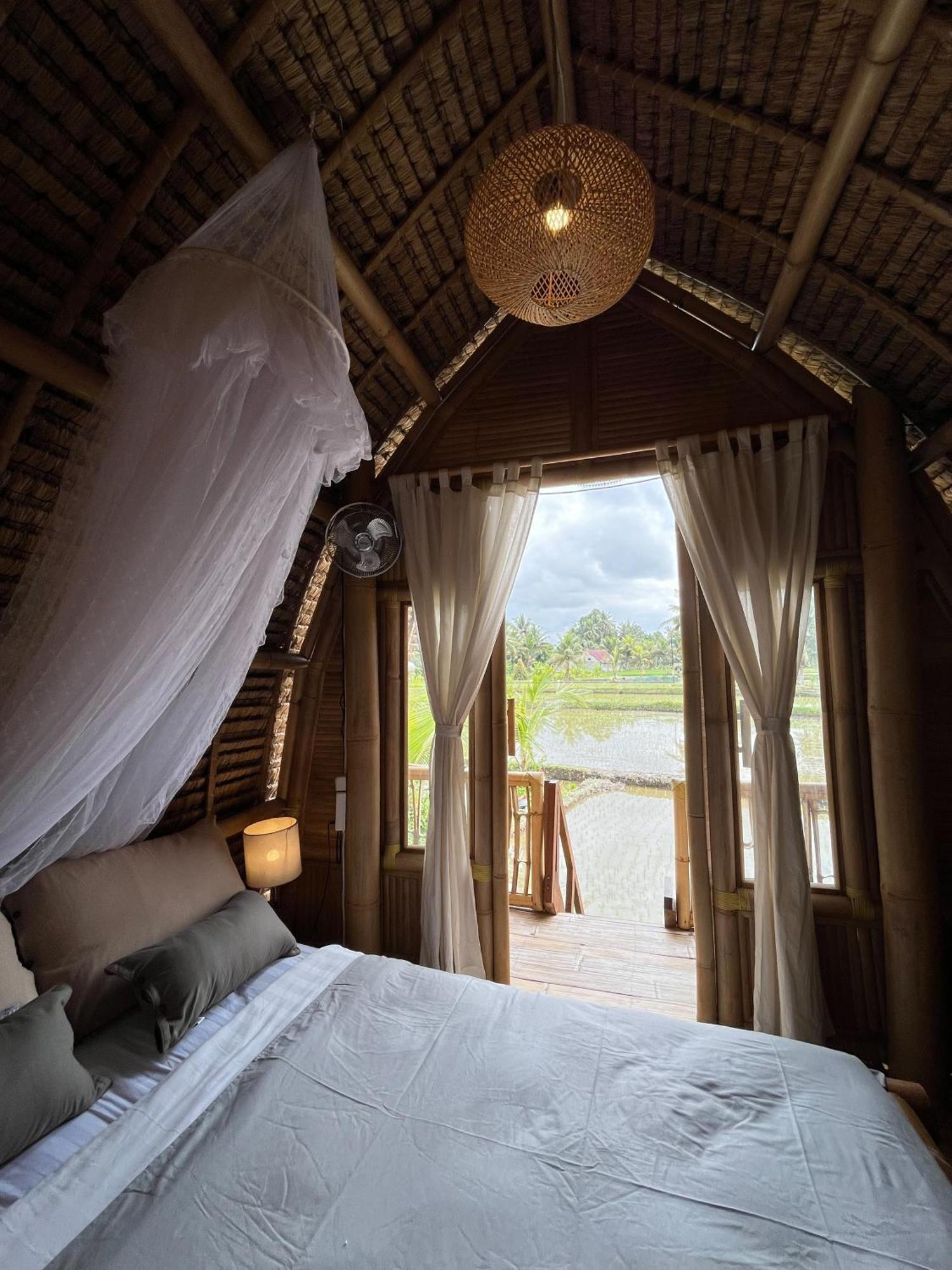 Kawig Bamboo House - Ricefield View, Eco Bamboo Home Tampaksiring Kültér fotó